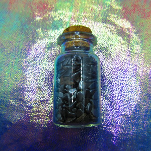 Hematite Gemstone Chips In A Bottle Embellishments Natural Semi Precious - Picture 3 of 3